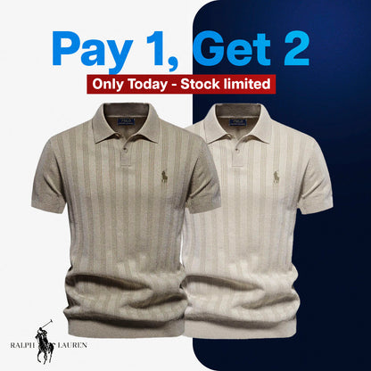 RL Textured Knit Men’s Polo – BUY 1, GET 2